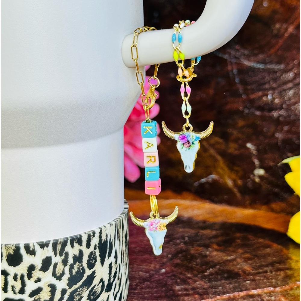 Boho Tumbler Cow Jewelry Western Charm Stanley Cup Accessories Stanley Charm